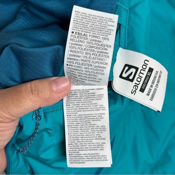 Salomon Women's Size XL Blue Drifter Mid Reversible Full Zip Hooded Vest Pockets - Picture 6 of 8